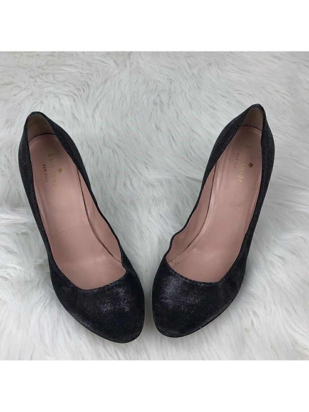 Kate Spade Glitter Silver Heeled Pumps